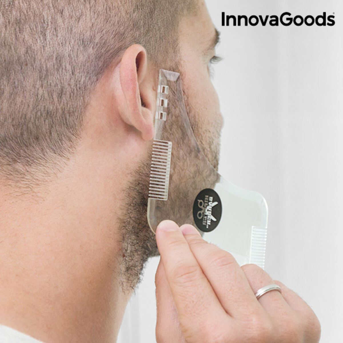 Hipster Barber Bartschablone zum Rasieren InnovaGoods