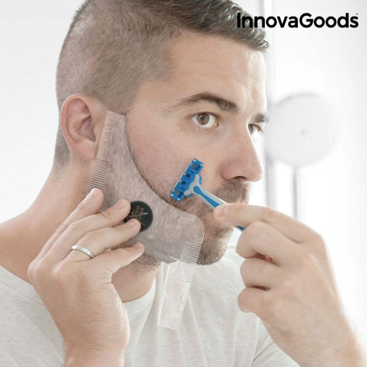 Hipster Barber Bartschablone zum Rasieren InnovaGoods