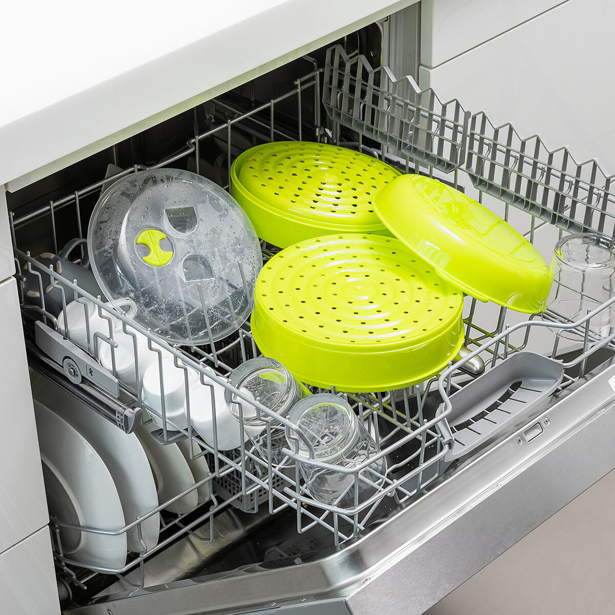 InnovaGoods Codowave Mikrowellen-Dampfgarer doppelt – gesund kochen, spülmaschinenfest