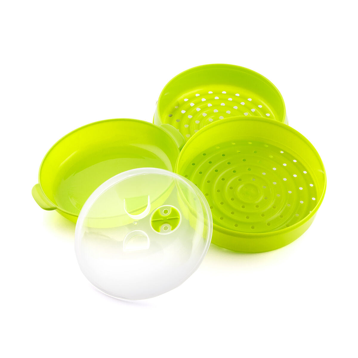 InnovaGoods Codowave Mikrowellen-Dampfgarer doppelt – gesund kochen, spülmaschinenfest