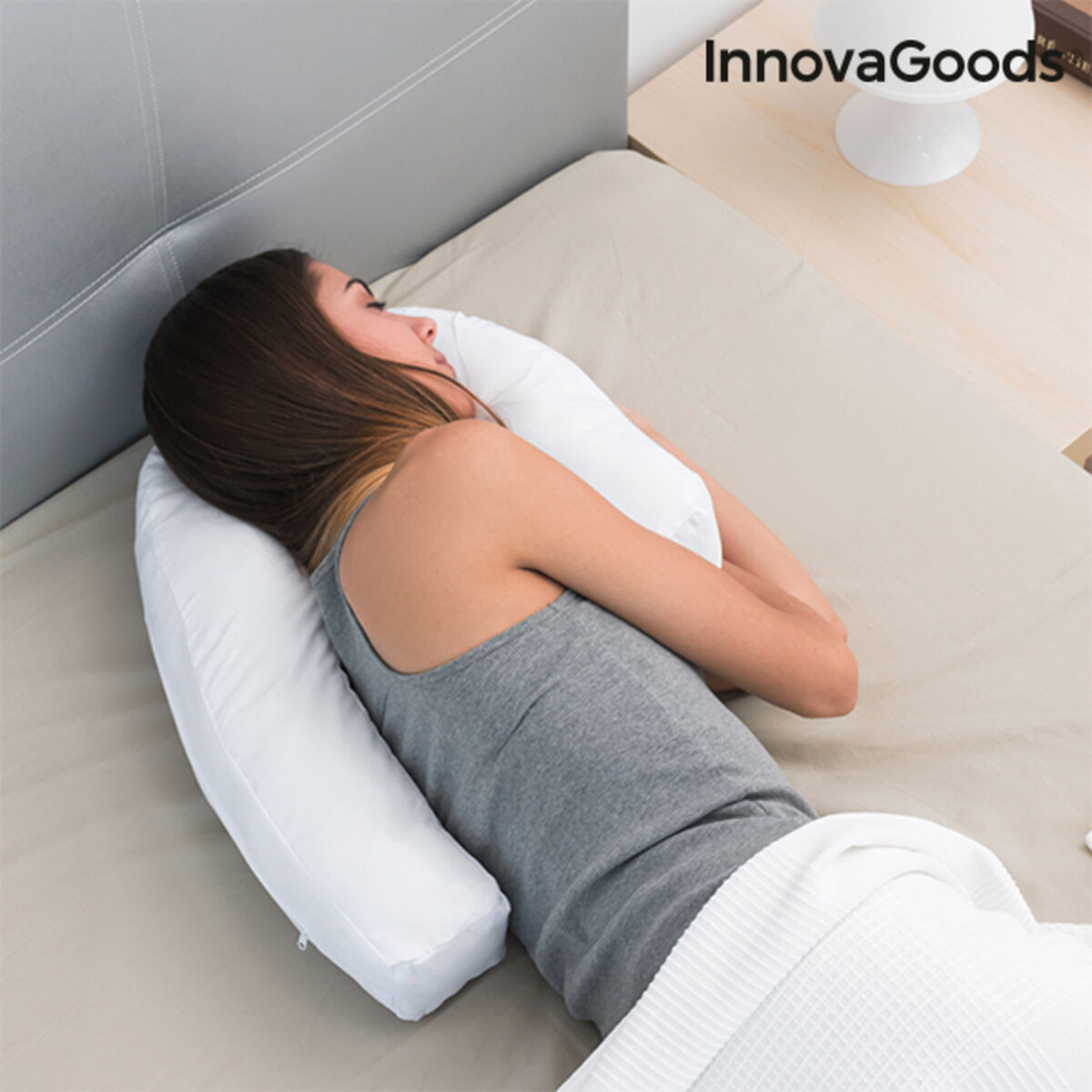 U-förmiges Seitenschläfer-Ergonomiekissen Slupill InnovaGoods