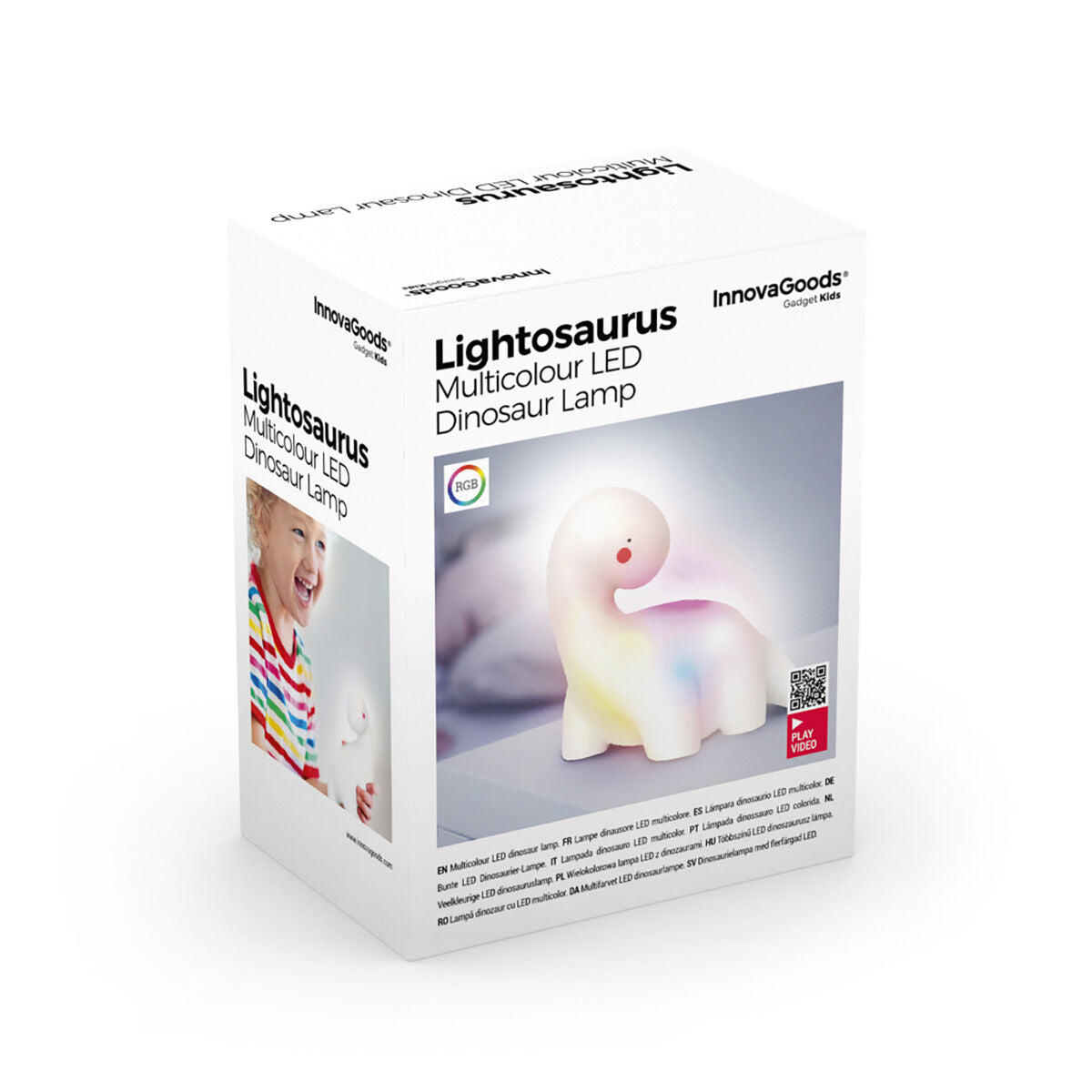 InnovaGoods Lightosaurus Dinosaurier-LED-Nachtlicht mit Farbwechsel