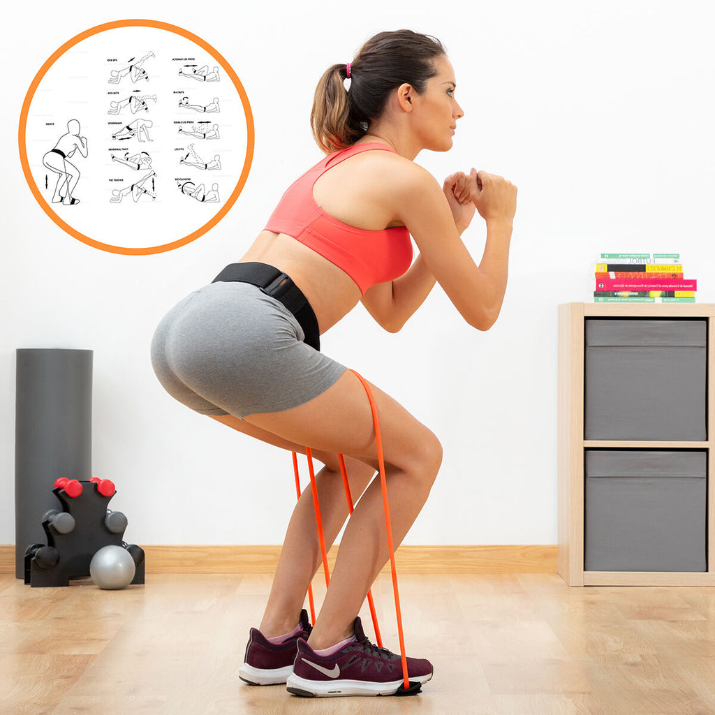 InnovaGoods Bootrainer Trainingsgürtel mit 2 Widerstandsbändern