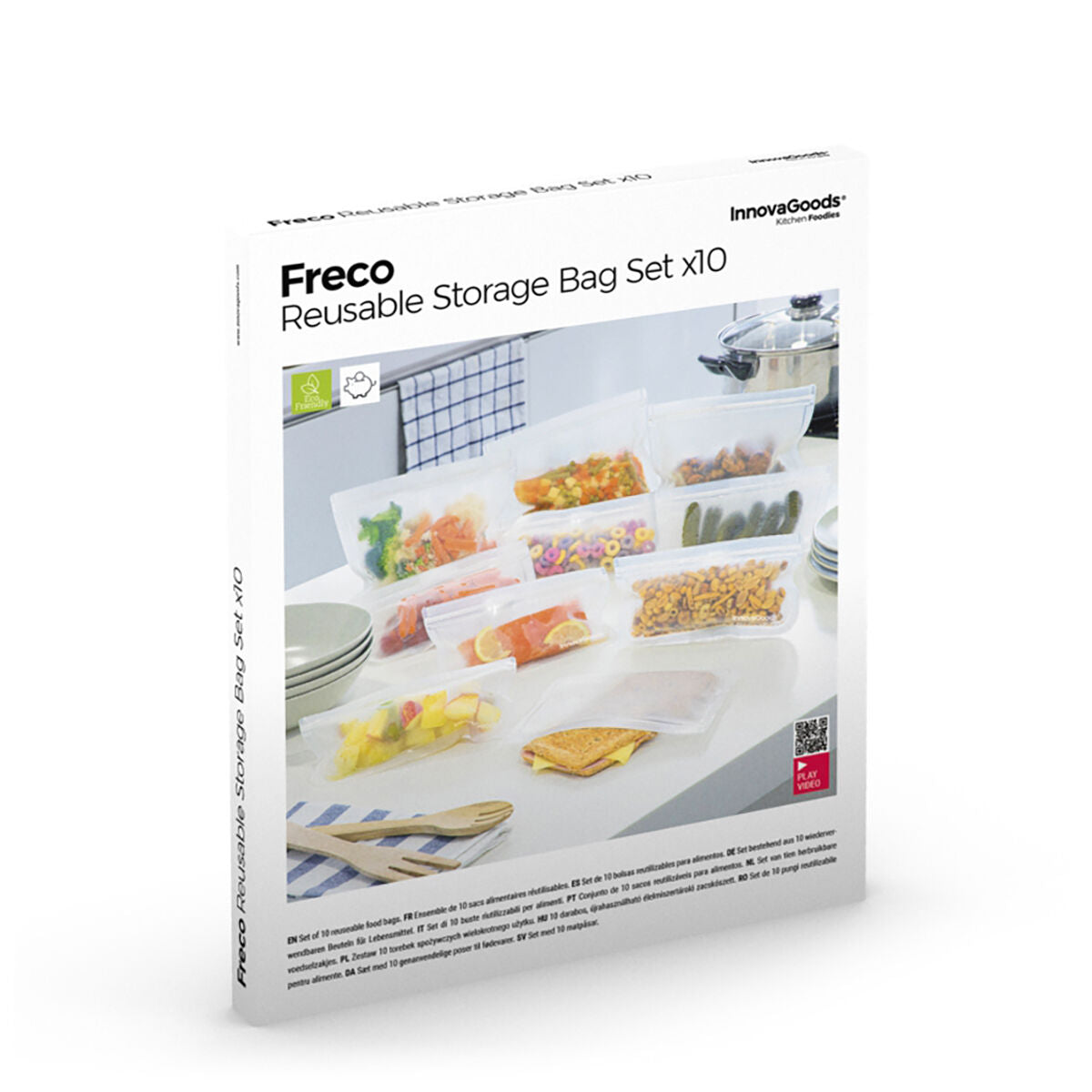 Wiederverwendbare Lebensmittelbeutel Freco InnovaGoods 10er-Set