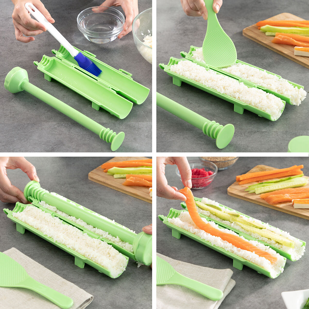 Sushi-Set mit Rezepten Suzooka InnovaGoods 3-teilig