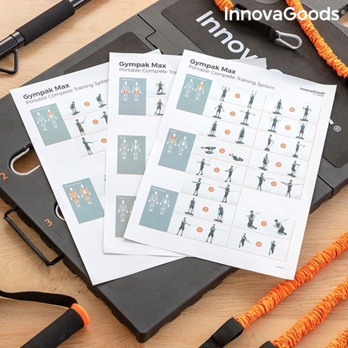 InnovaGoods Gympak Max tragbares Trainingssystem mit Zubehör