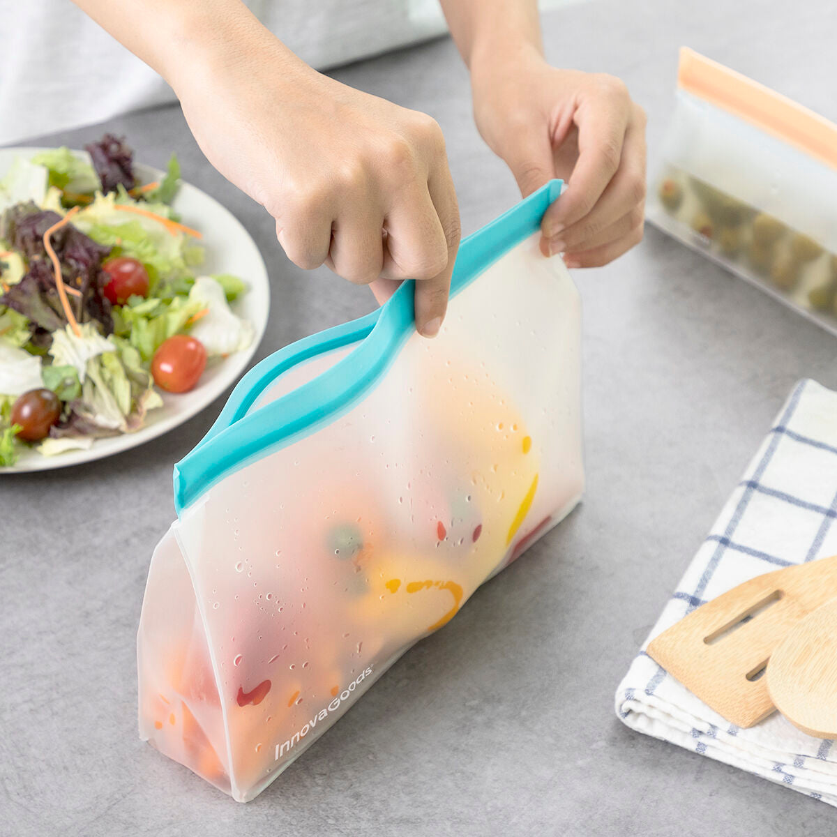 Set Wiederverwendbarer Hermetisch Verschlossener Beutel Zags InnovaGoods 6er-Set