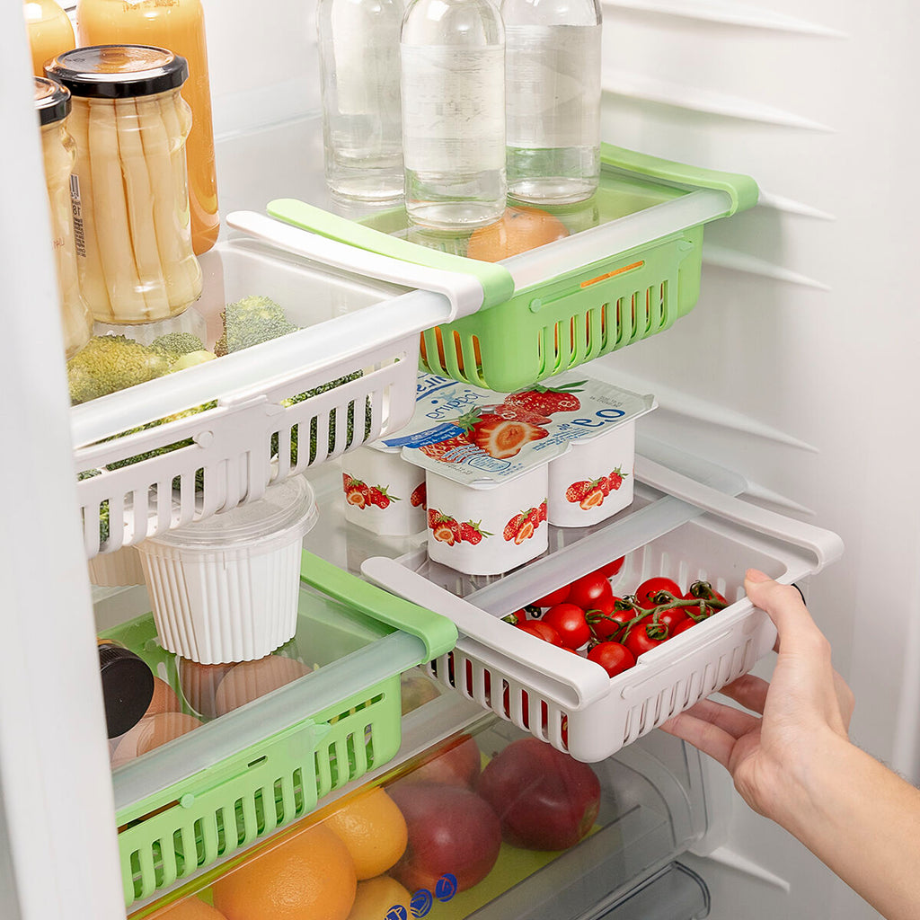 InnovaGoods Friwer ausziehbare Kühlschrankorganizer – 2er-Set
