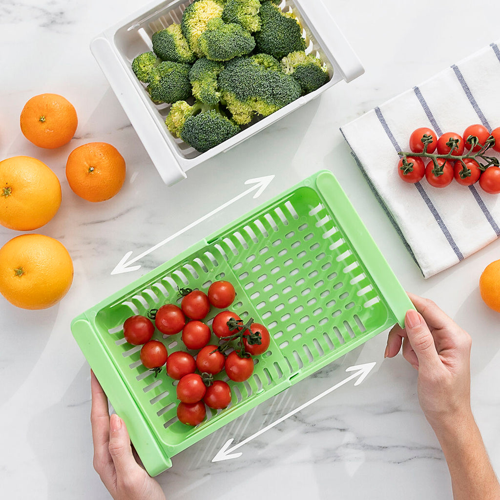 InnovaGoods Friwer ausziehbare Kühlschrankorganizer – 2er-Set