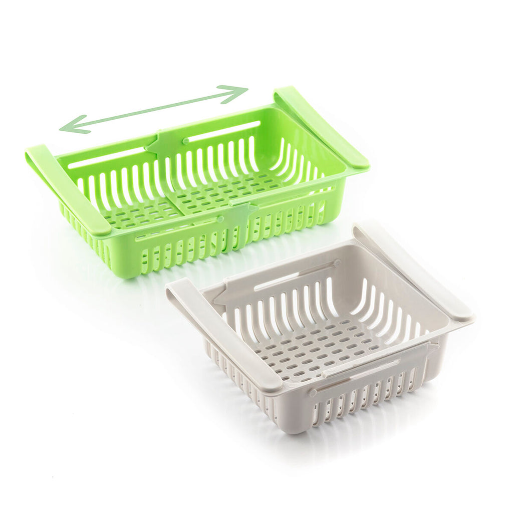 InnovaGoods Friwer ausziehbare Kühlschrankorganizer – 2er-Set