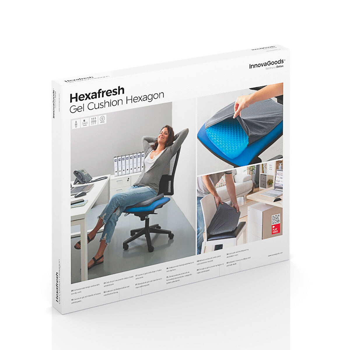 Wabenförmiges Gel-Sitzkissen Hexafresh InnovaGoods