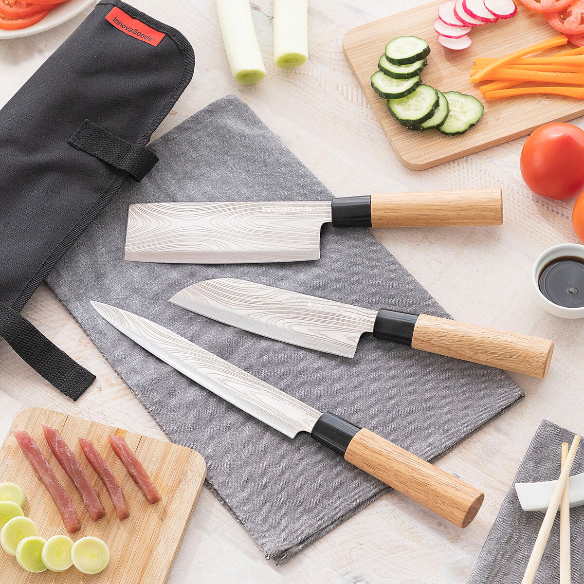 Messerset mit Profi-Tragekoffer Damas·Q InnovaGoods