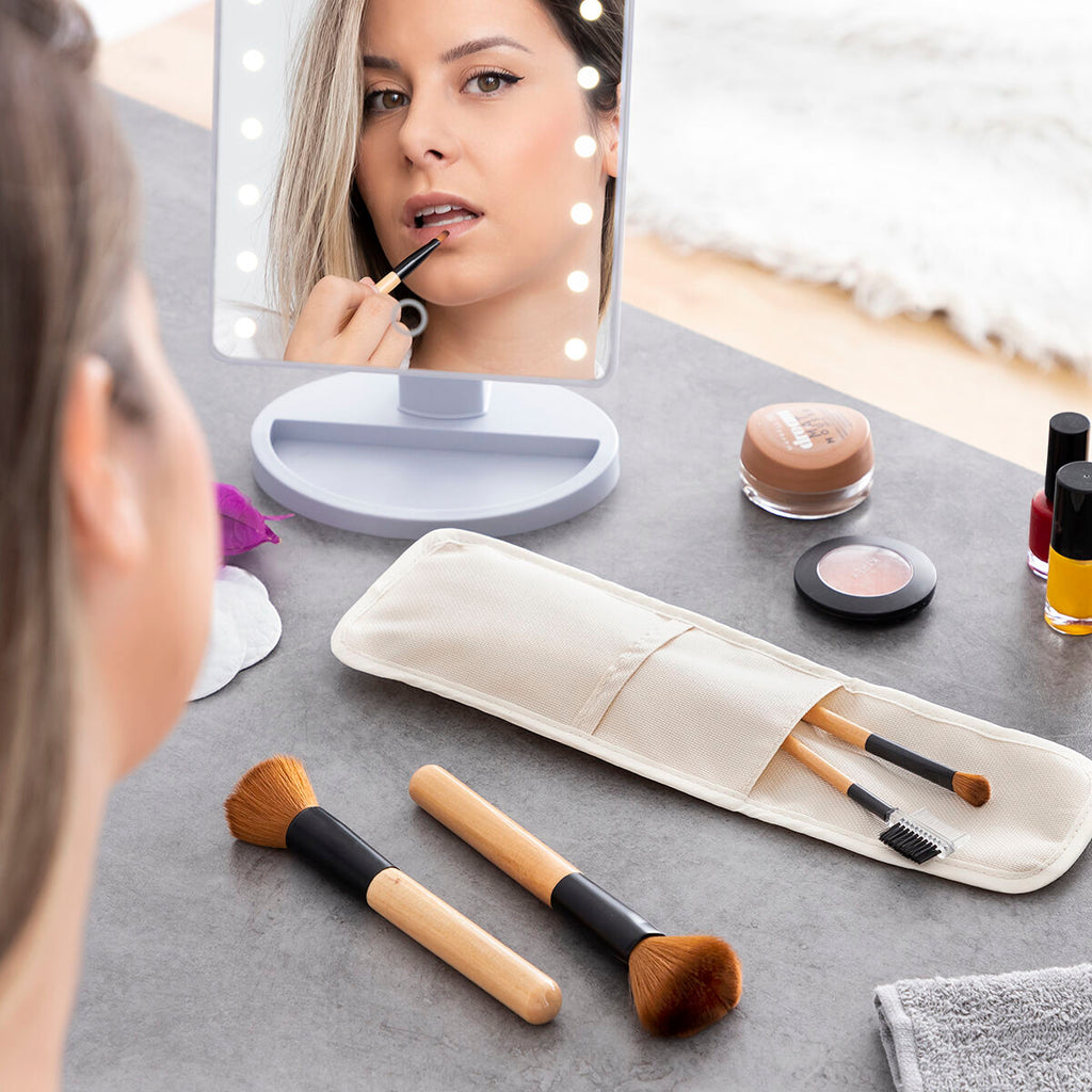 Make-up-Pinsel-Set mit Etui Miset InnovaGoods 5 Stück