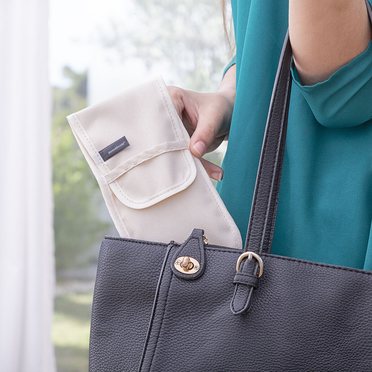 Make-up-Pinsel-Set mit Etui Miset InnovaGoods 5 Stück