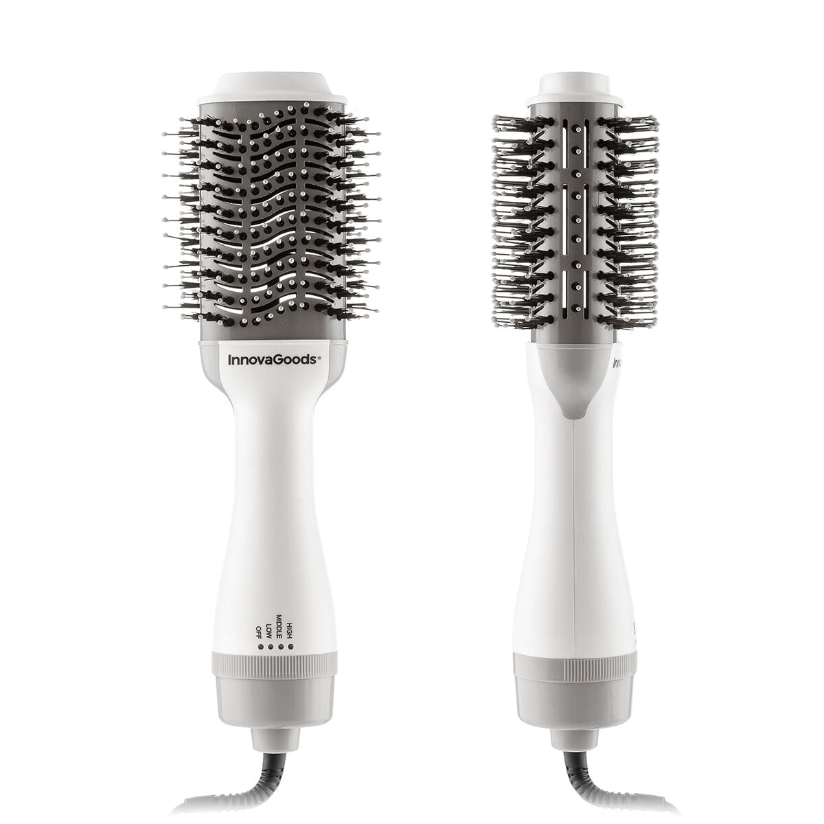 Ionischer Trocknungs- und Volumen-Haarbürste Volumio InnovaGoods Weiß Grau 1000 W