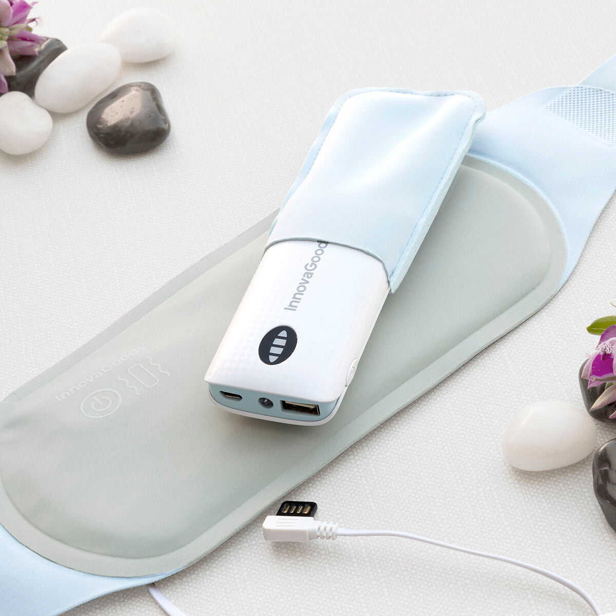 Wiederaufladbarer kabelloser Massage- und Wärmegürtel Beldisse InnovaGoods