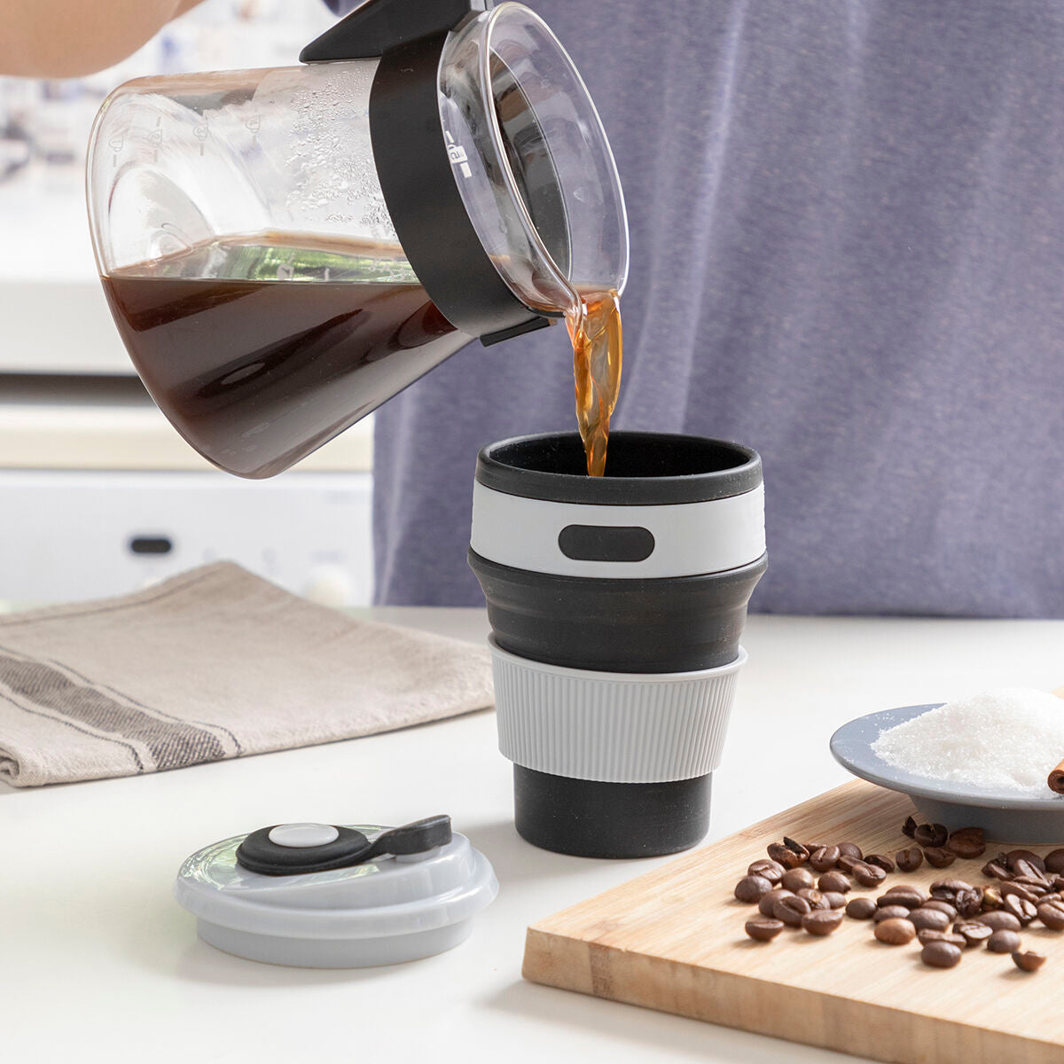 Faltbarer Silikonbecher Flahsie InnovaGoods