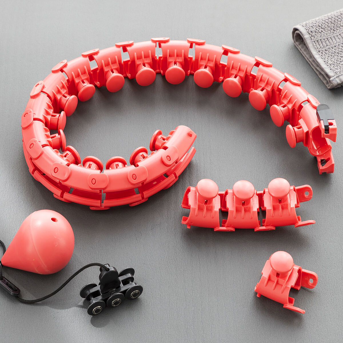 InnovaGoods Fittehoop Verstellbarer Fitnessreifen mit 280-g-Gewicht