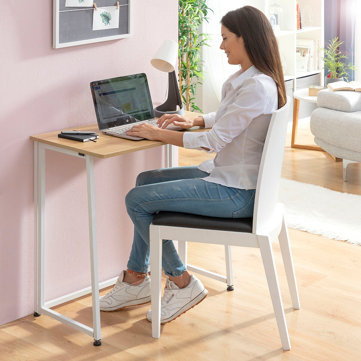 InnovaGoods Dolenkaf Klapp-Schreibtisch – Beige/Weiß