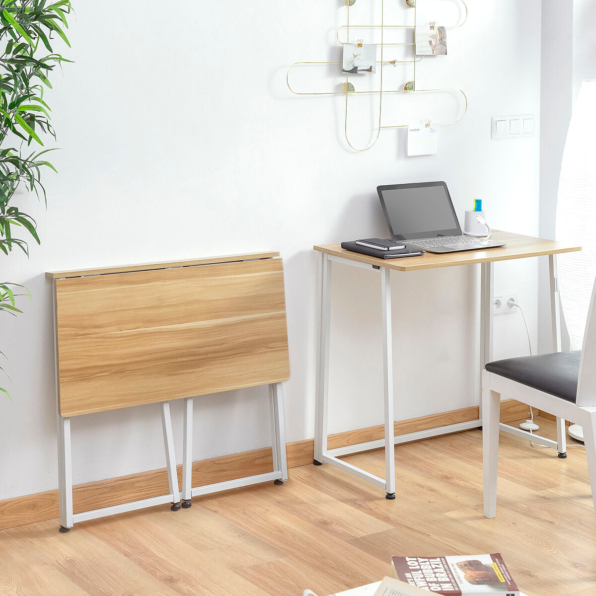 InnovaGoods Dolenkaf Klapp-Schreibtisch – Beige/Weiß