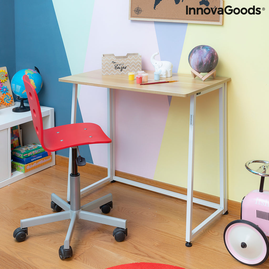 InnovaGoods Dolenkaf Klapp-Schreibtisch – Beige/Weiß