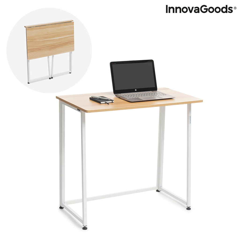 InnovaGoods Dolenkaf Klapp-Schreibtisch – Beige/Weiß