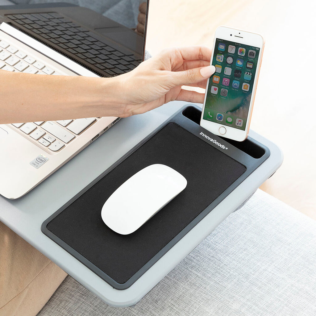 Tragbarer Laptop-Tisch mit XL-Kissen Deskion InnovaGoods