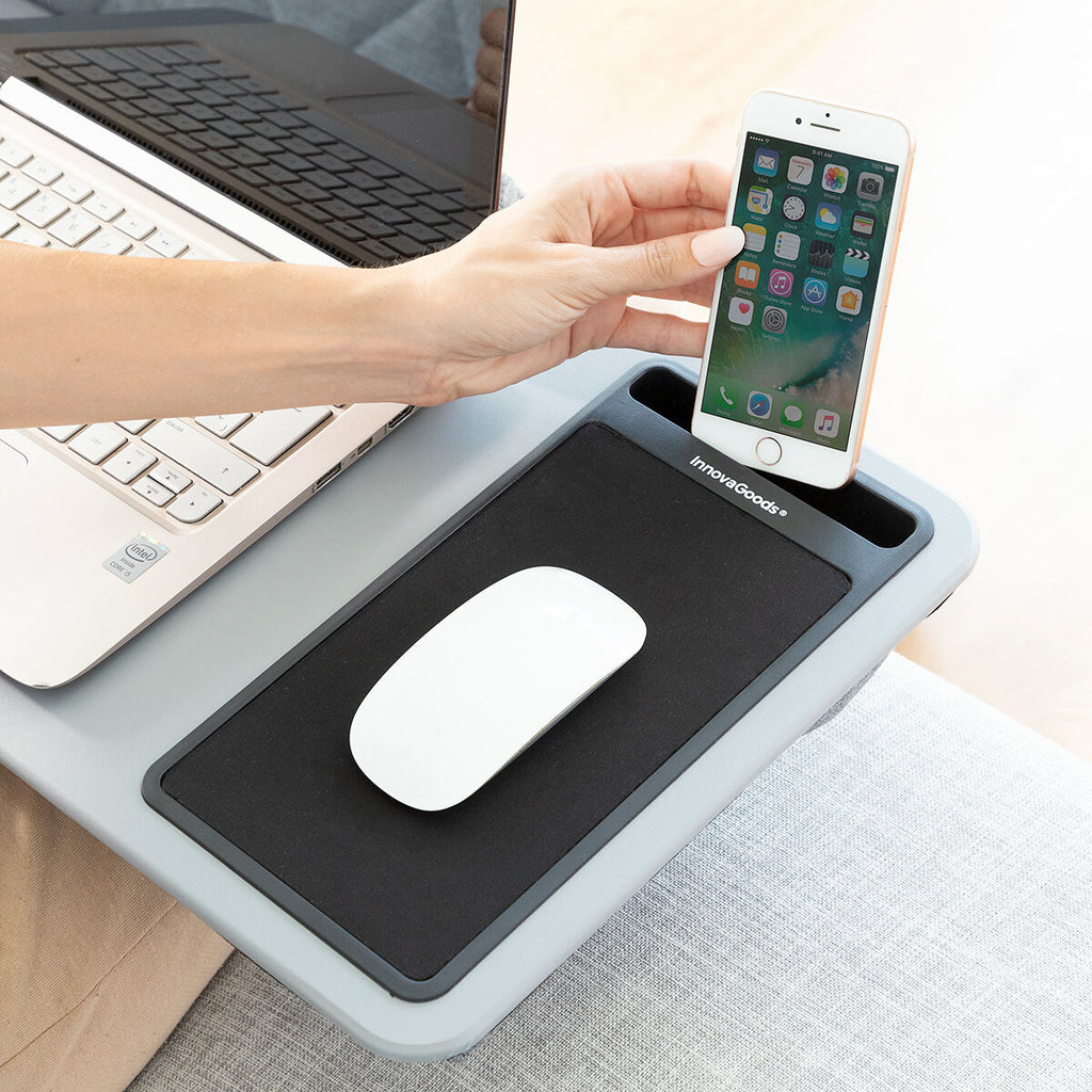 Tragbarer Laptop-Tisch mit XL-Kissen Deskion InnovaGoods
