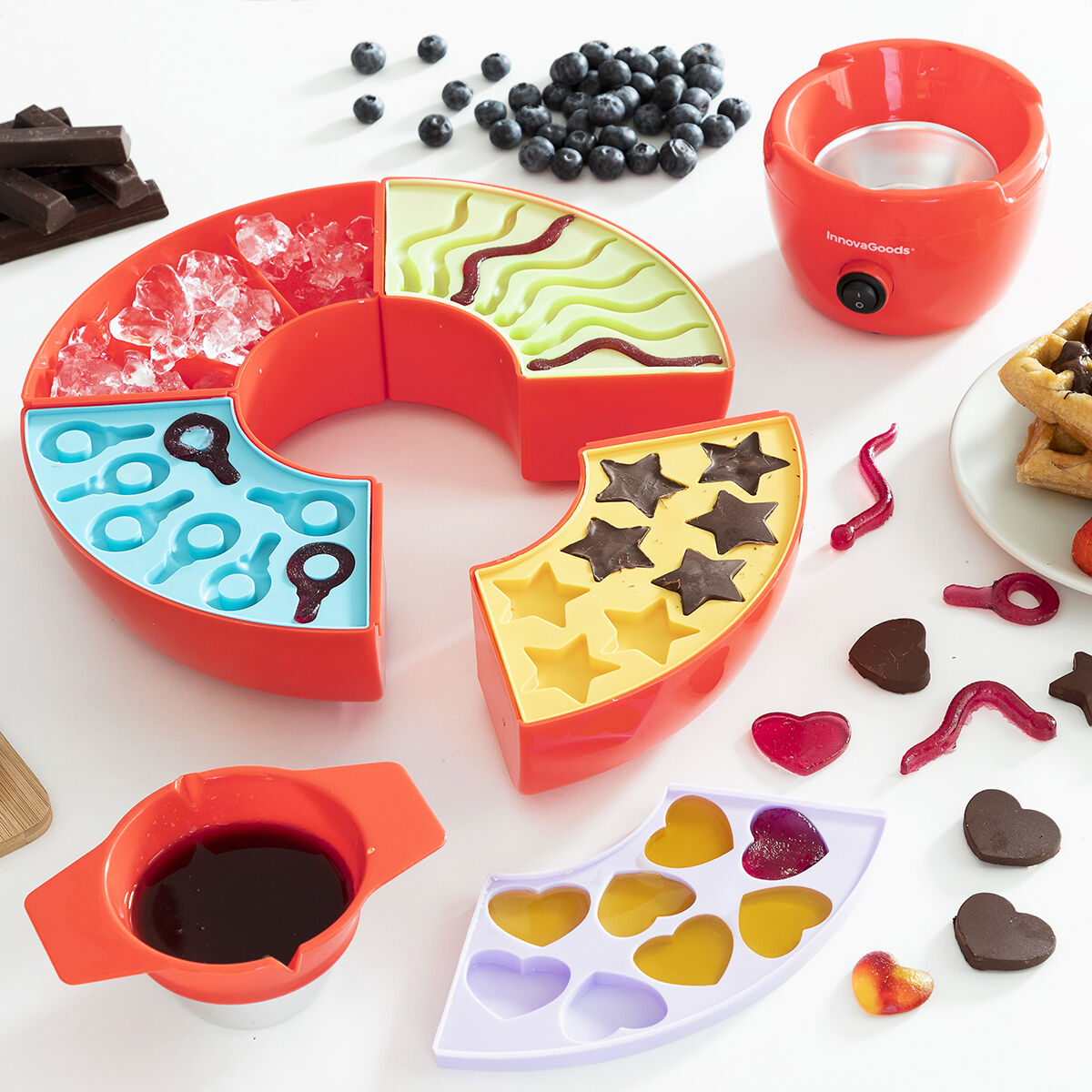 2-in-1 Gummibärchen- & Schokoladenfondue-Maschine Yupot InnovaGoods 40 W