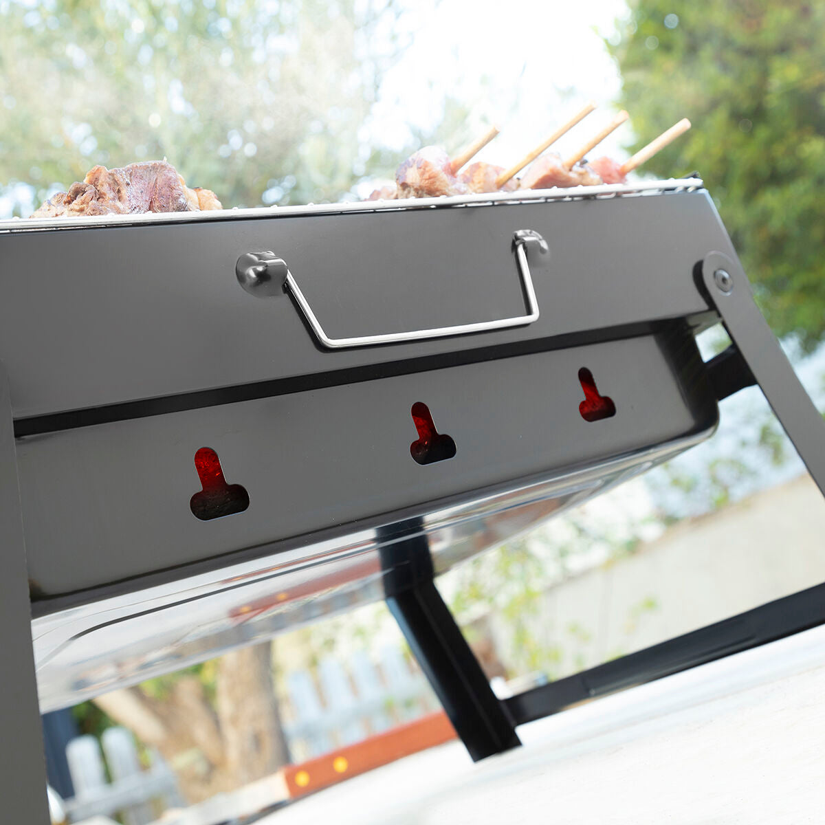 InnovaGoods BearBQ Klappbarer Holzkohlegrill für 2 Personen