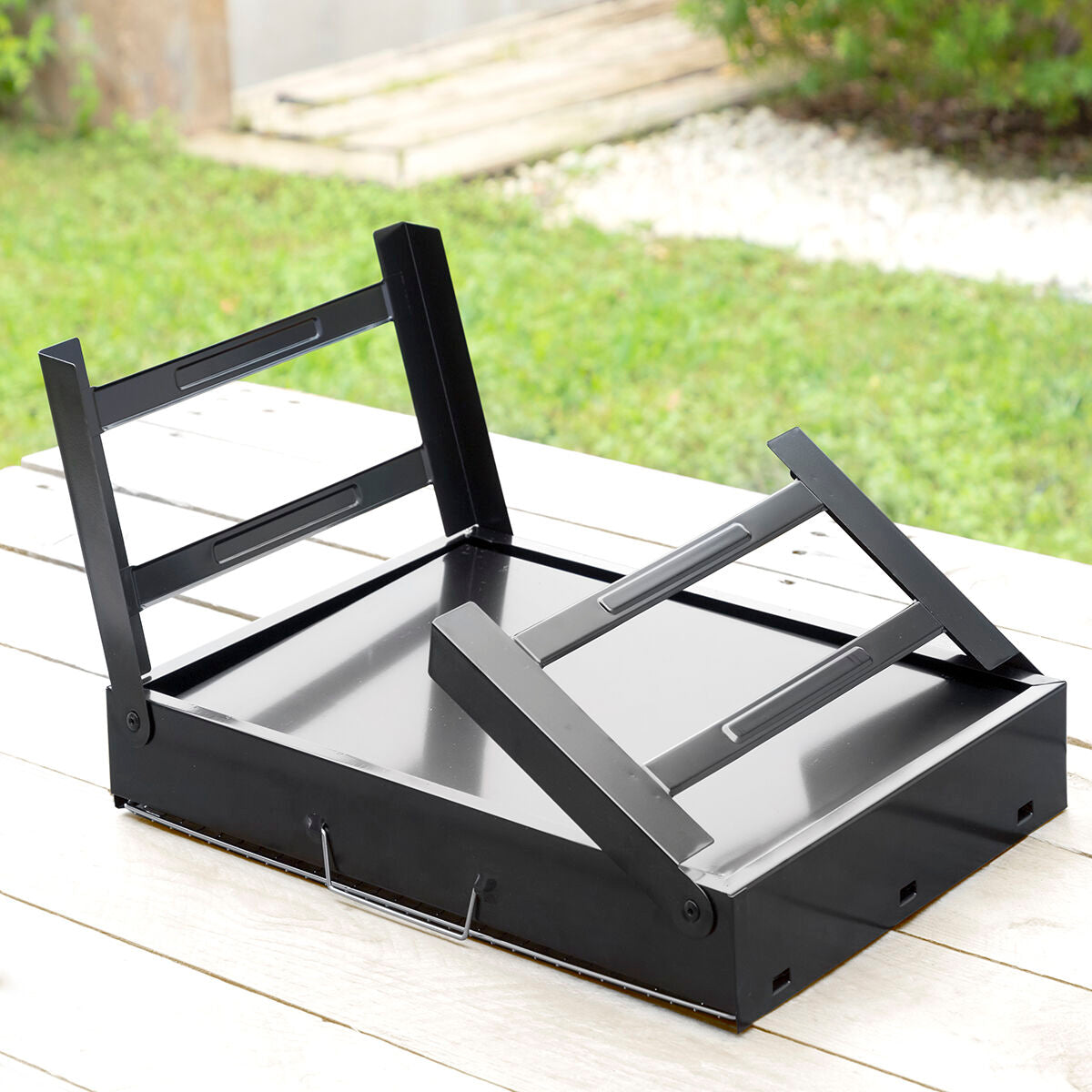 InnovaGoods BearBQ Klappbarer Holzkohlegrill für 2 Personen