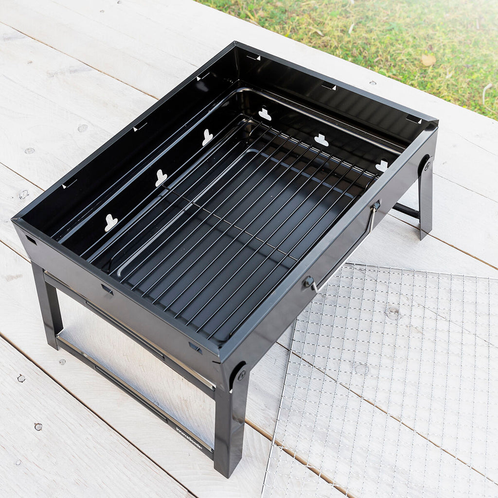 InnovaGoods BearBQ Klappbarer Holzkohlegrill für 2 Personen