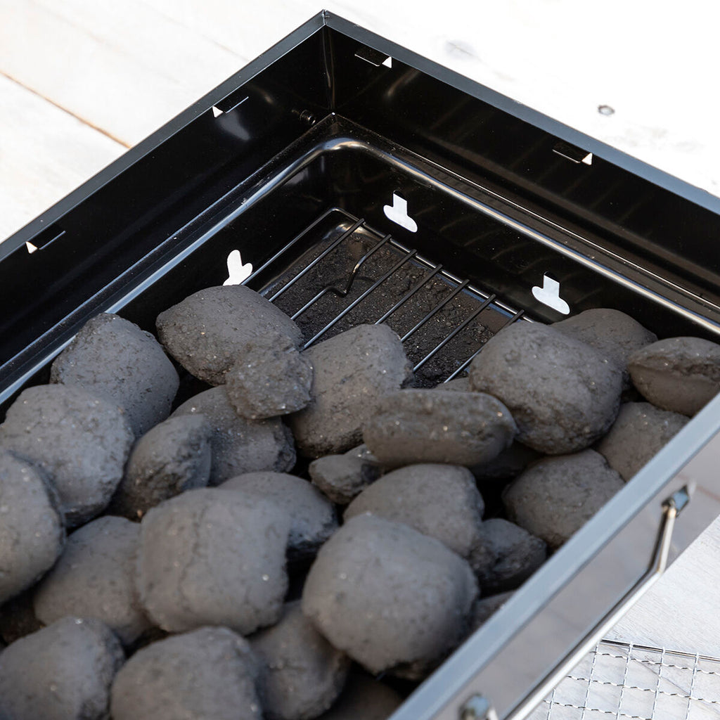 InnovaGoods BearBQ Klappbarer Holzkohlegrill für 2 Personen