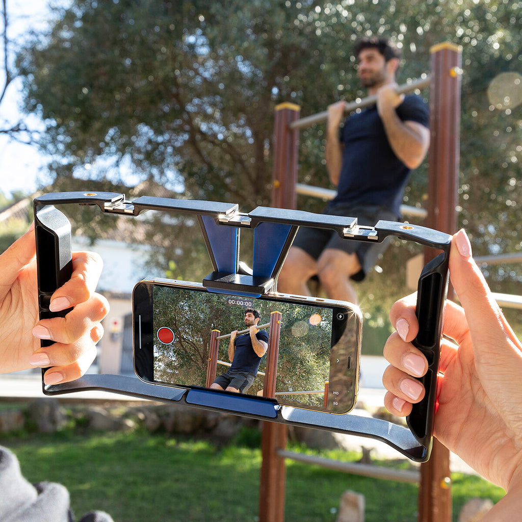 InnovaGoods Stafect Smartphone-Halterung mit zwei Griffen und Stativbefestigung