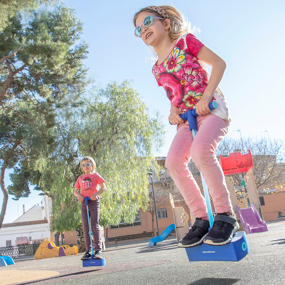InnovaGoods Funp Pogo-Hüpfspielzeug mit Sound – Blau
