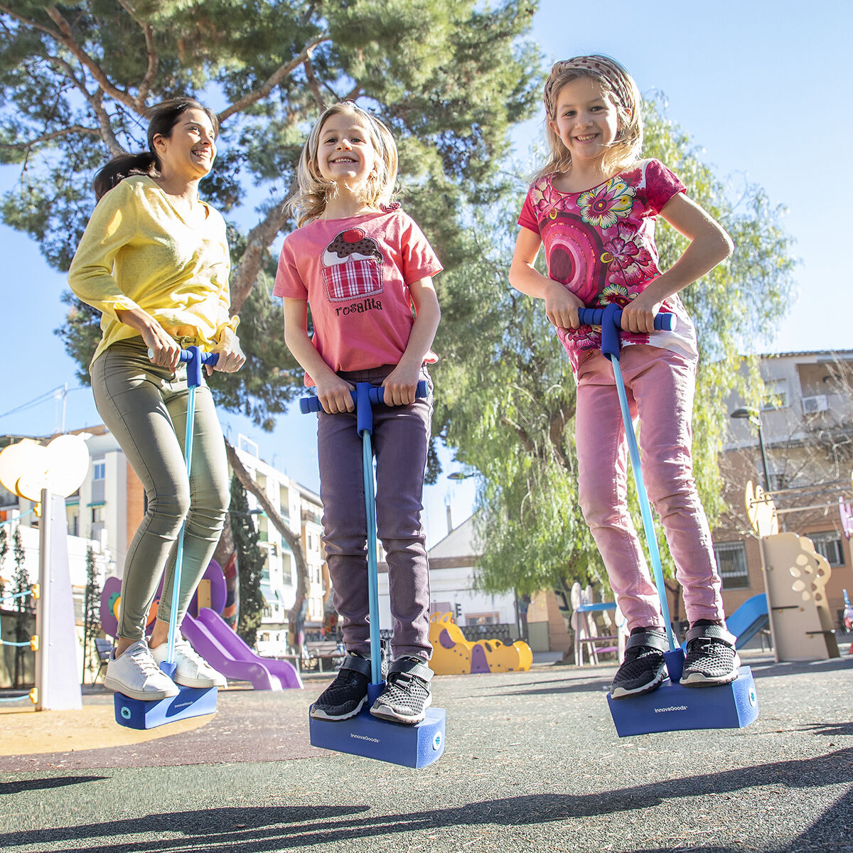 InnovaGoods Funp Pogo-Hüpfspielzeug mit Sound – Blau