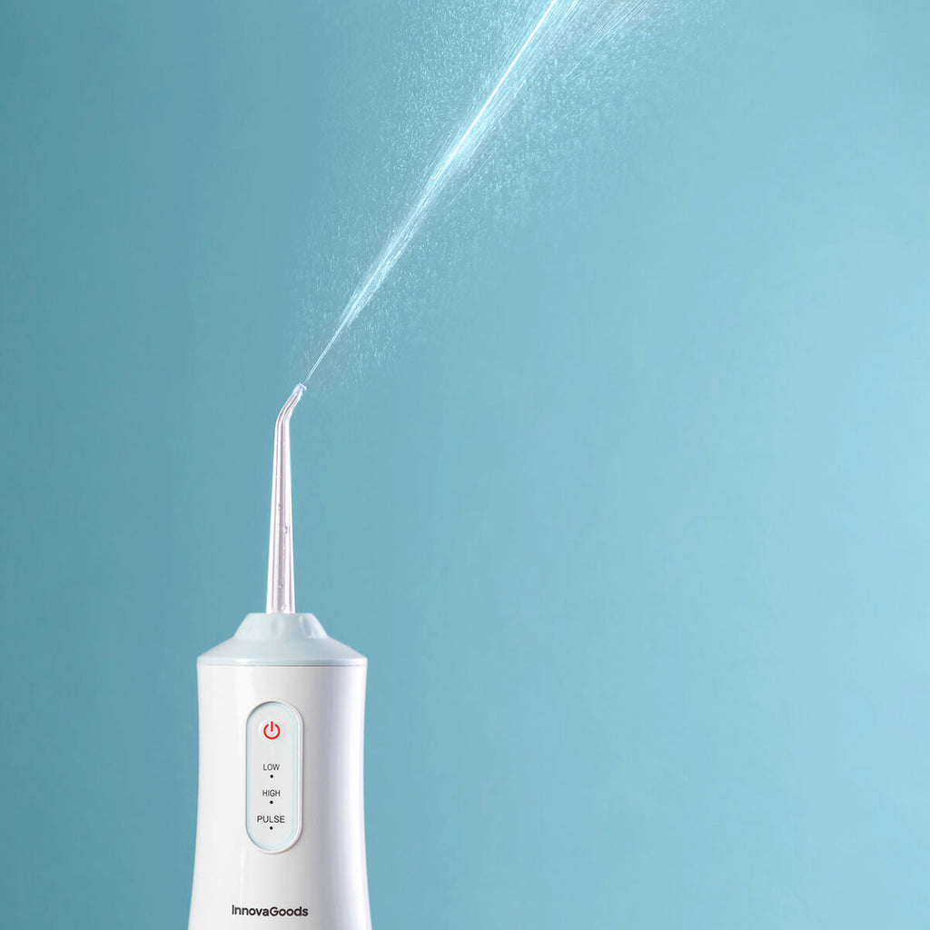 InnovaGoods Denter Munddusche elektrisch kabellos – 220 ml, IPX7, 3 Modi, 4 Aufsteckdüsen
