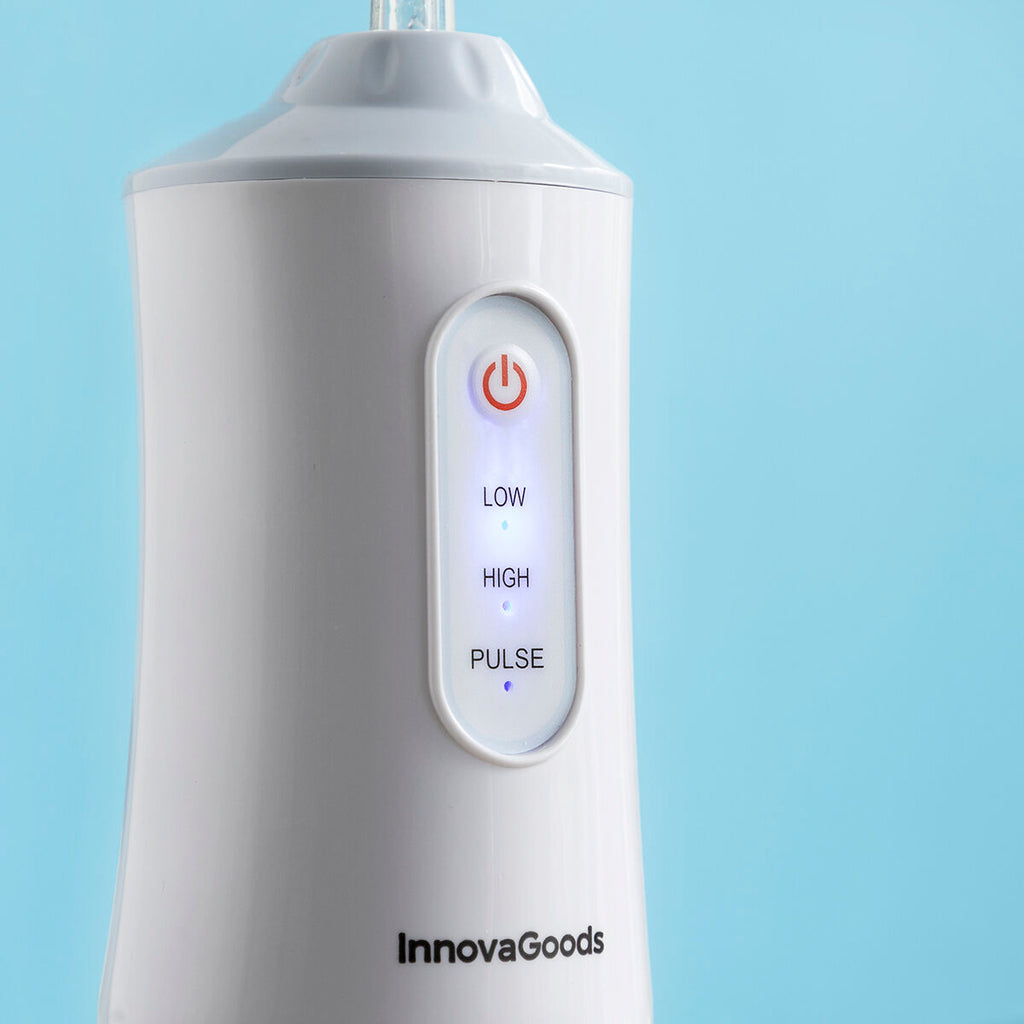 InnovaGoods Denter Munddusche elektrisch kabellos – 220 ml, IPX7, 3 Modi, 4 Aufsteckdüsen