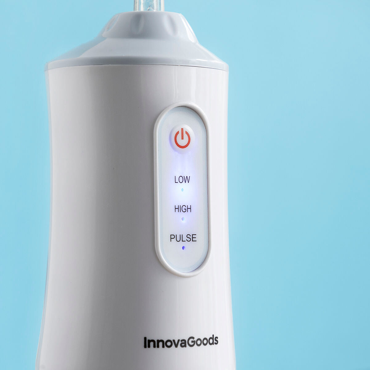 InnovaGoods Denter Munddusche elektrisch kabellos – 220 ml, IPX7, 3 Modi, 4 Aufsteckdüsen
