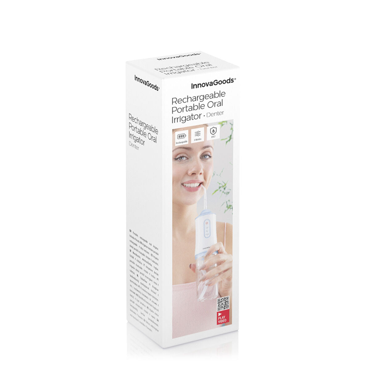 InnovaGoods Denter Munddusche elektrisch kabellos – 220 ml, IPX7, 3 Modi, 4 Aufsteckdüsen