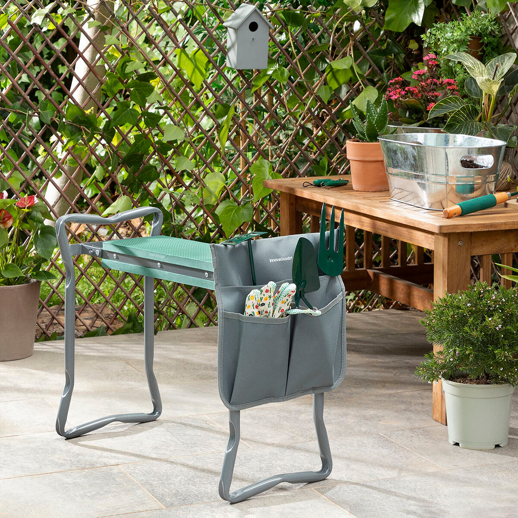 3-in-1 Klappbarer Gartenhocker mit Werkzeugtasche Situl InnovaGoods