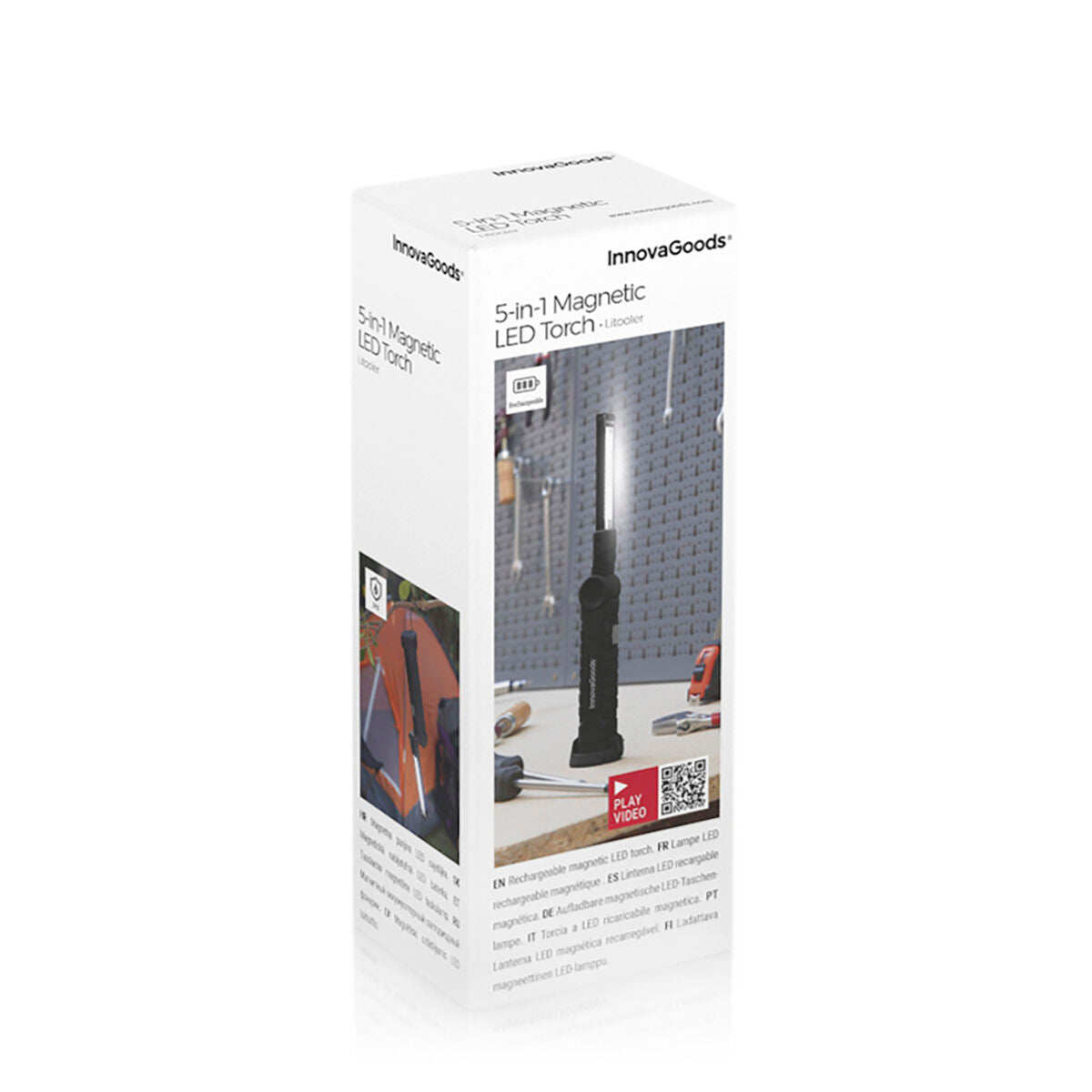 5-in-1 Wiederaufladbare Magnetische LED-Taschenlampe Litooler InnovaGoods