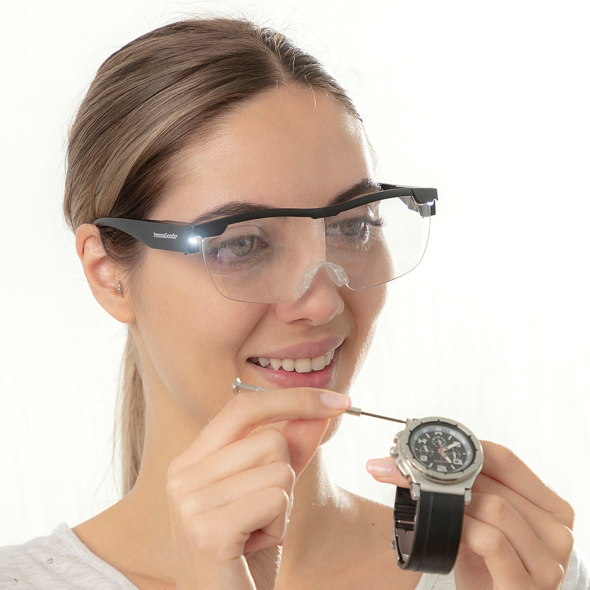 Vergrößerungsbrille mit LED Glassoint InnovaGoods
