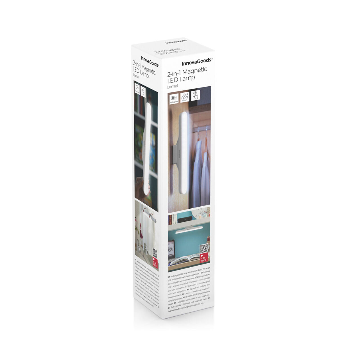 2-in-1 Wiederaufladbare Magnetische LED-Lampe Lamal InnovaGoods