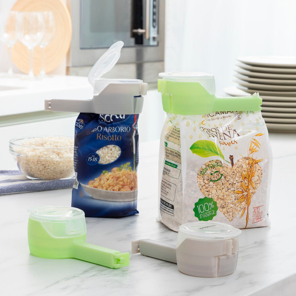 Beutelclips mit Ausgießer Distwis InnovaGoods 4er-Set