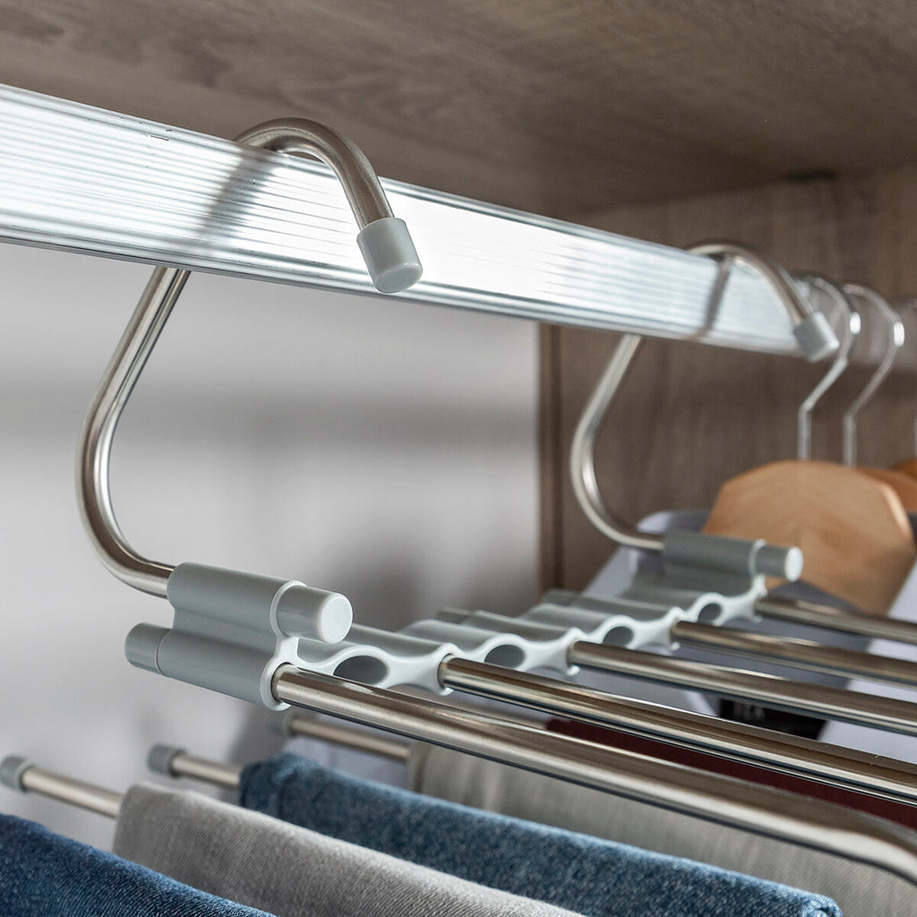 InnovaGoods Havser 5-in-1-Hosenbügel mit beweglichen Stangen