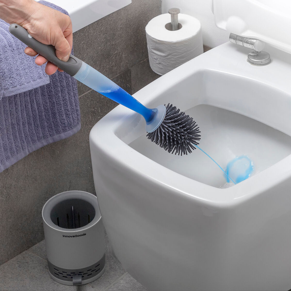 WC-Bürste mit Reinigungsmittelspender Bruilet InnovaGoods