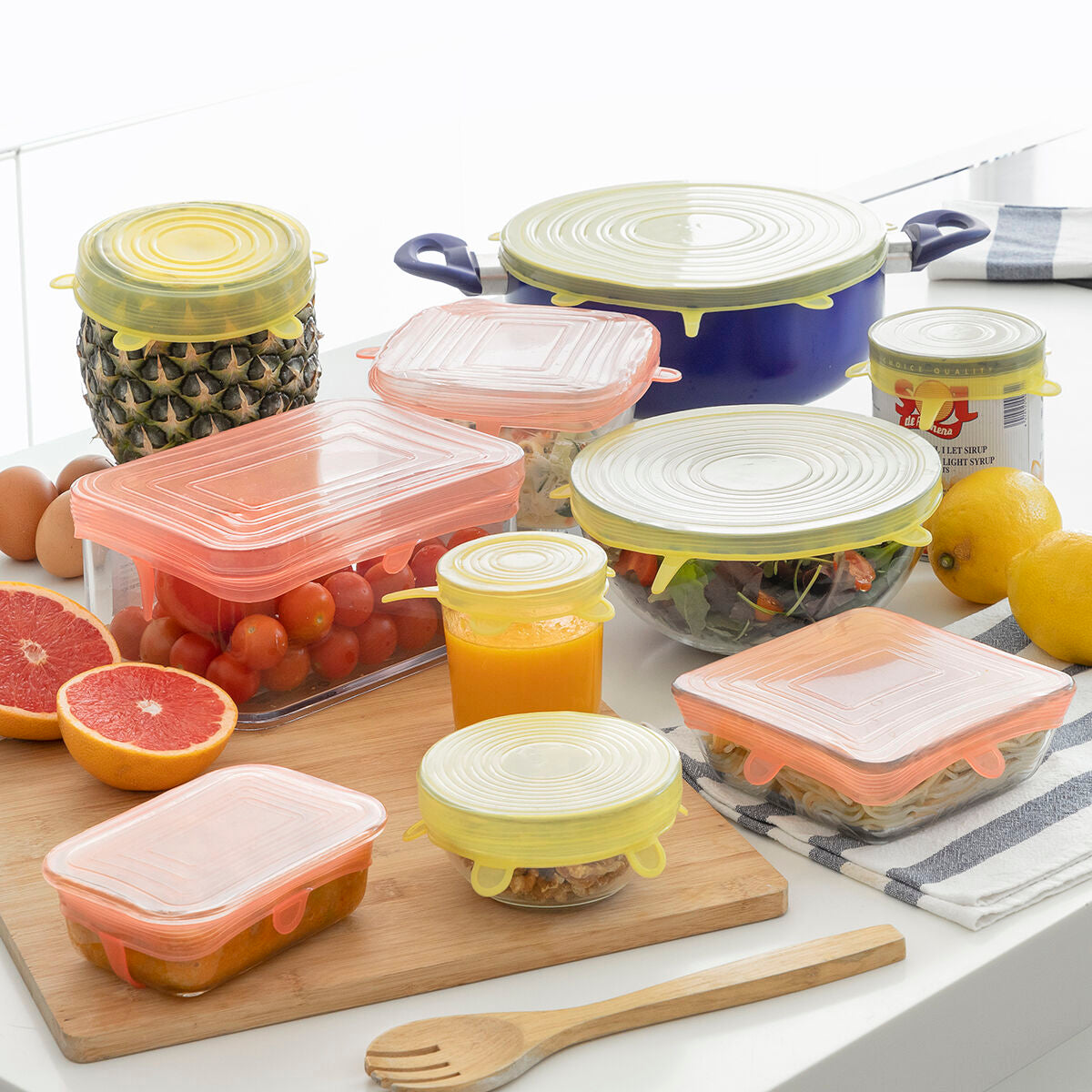 10er-Set Wiederverwendbare Verstellbare Küchendeckel Lilyd InnovaGoods