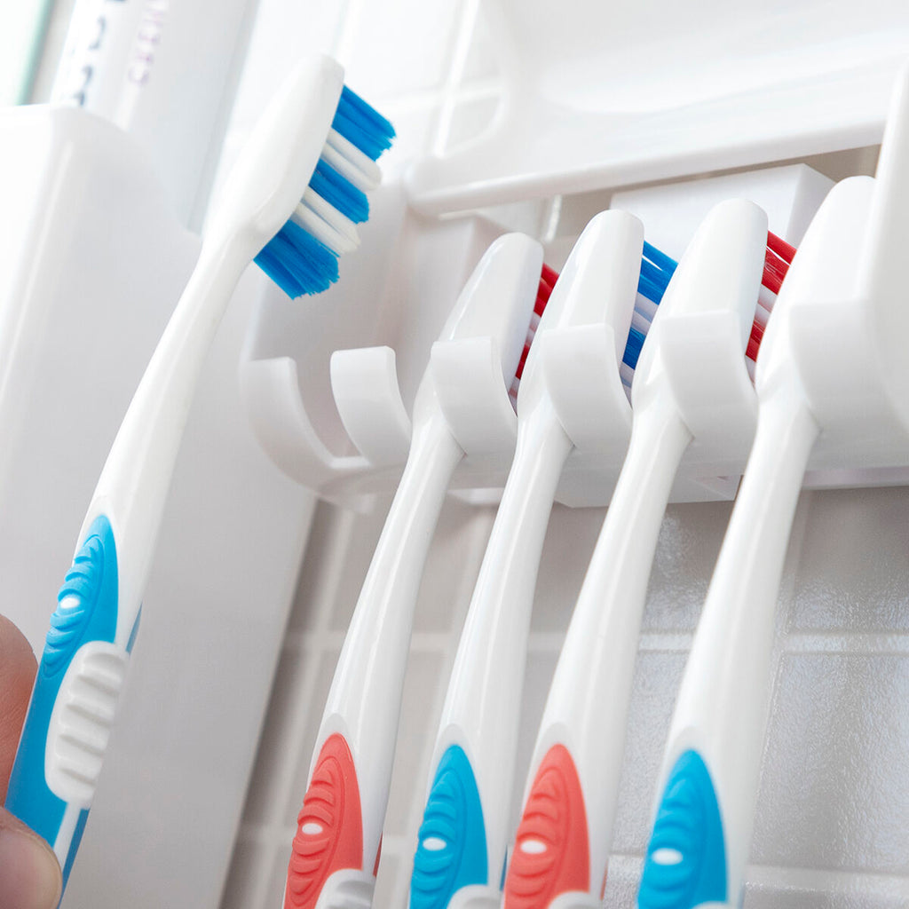 InnovaGoods Diseeth Zahnpastaspender mit Halter für 5 Zahnbürsten