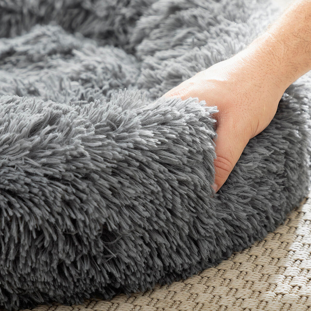 InnovaGoods Bepess Kuscheliges Haustierbett – Ø 60 cm, Grau
